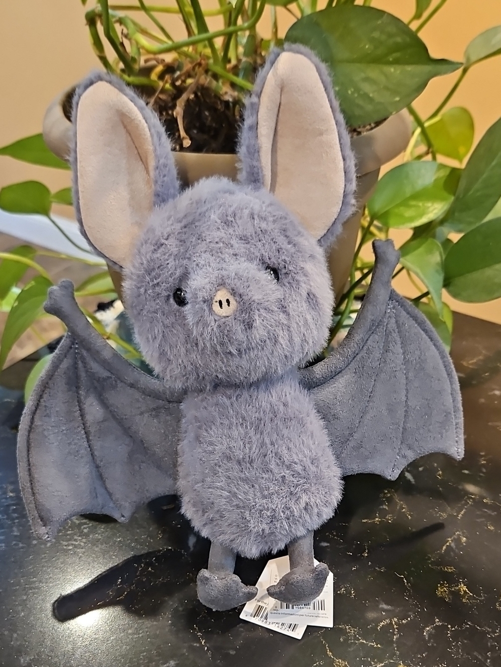 Jellycat Plush Grey Bat Broox Bat